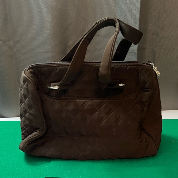 Vera Bradley quilted brown handbag. - Picture 2 of 5